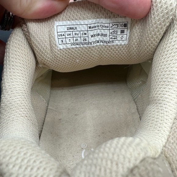 Vionic Womens 23 Walk Taupe Leather Performance Walking Shoes Sneakers Sz 9 - Picture 5 of 6